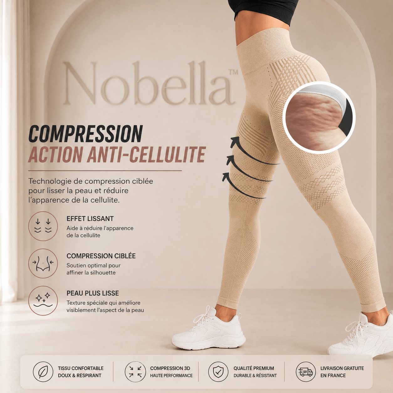 Legging Sculptant Nobella™ — Silhouette Sublimée en 7 Jours ou Remboursée